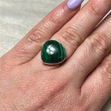 Load image into Gallery viewer, Malachite 925 Silver Ring -  Size K 1/2
