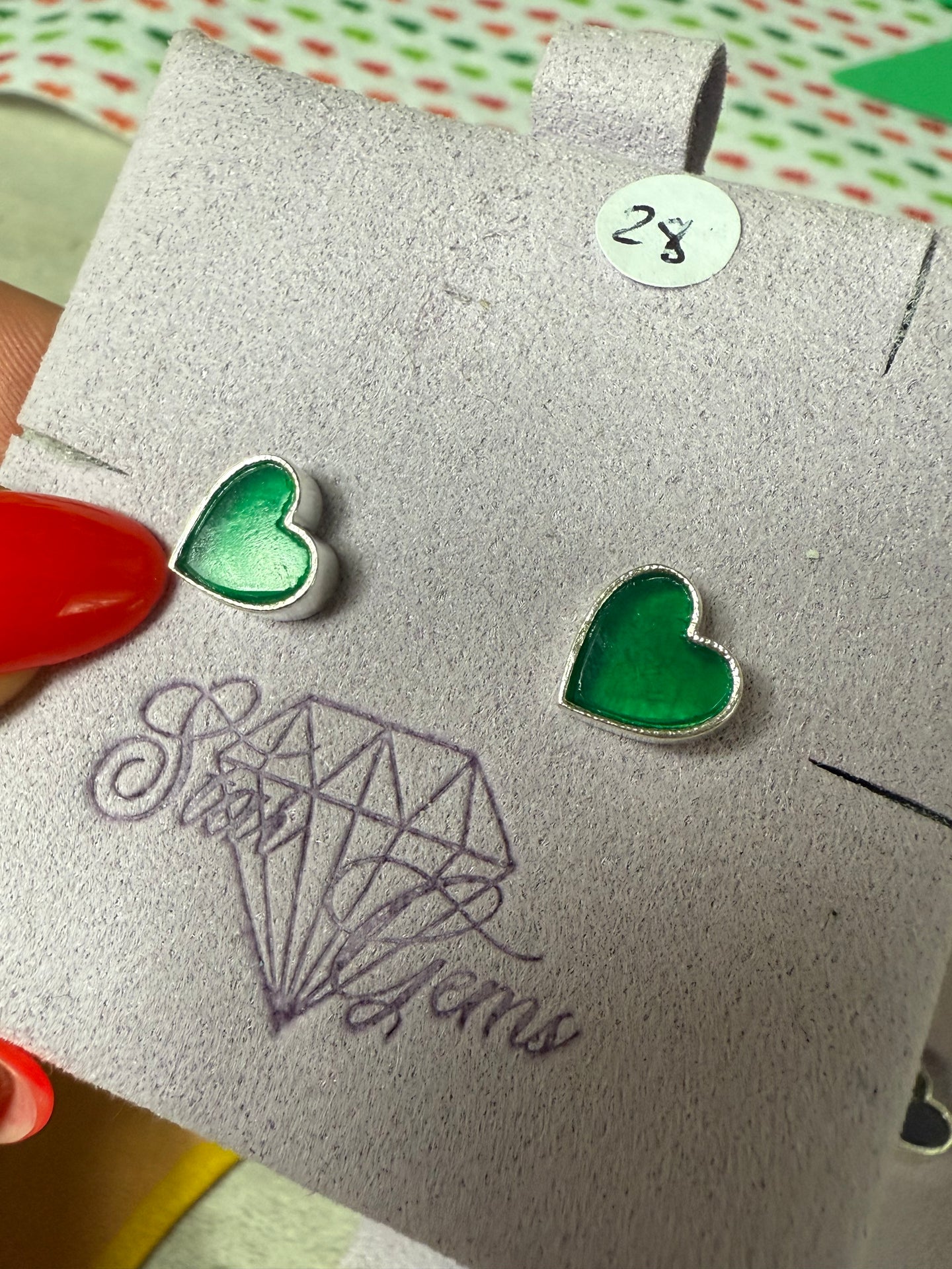 NEW Heart 925 Sterling Studs Earrings