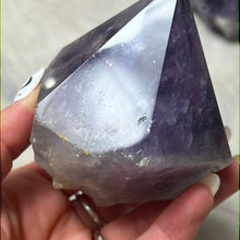 Load image into Gallery viewer, Amethyst Half &amp; Half Polished Raw Tower Points
