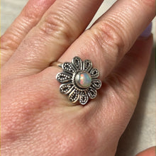 Load image into Gallery viewer, Ethiopian Opal Flower 925 Sterling Silver Ring - Size Q 1/2 - R
