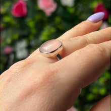 Load image into Gallery viewer, Rose Quartz 925 Silver Ring -  Size P 1/2 - Q

