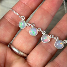 Load image into Gallery viewer, Ethiopian Opal Sterling Drop Necklace
