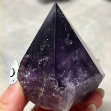 Load image into Gallery viewer, Amethyst Half &amp; Half Polished Raw Tower Points
