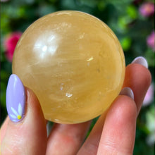 Load image into Gallery viewer, Honey Calcite - yellow optical calcite Sphere
