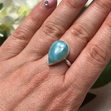 Load image into Gallery viewer, Larimar  925 Silver Ring -  Size L 1/2 - M
