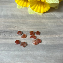 Load image into Gallery viewer, Rare Red Rabbit Hare Quartz - Mini Moon Star Pair
