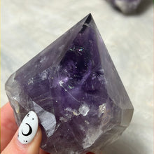 Load image into Gallery viewer, Amethyst Half &amp; Half Polished Raw Tower Points
