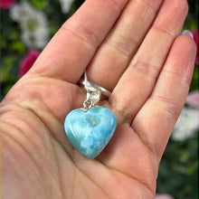 Load image into Gallery viewer, Larimar 925 Heart - Sterling Pendant
