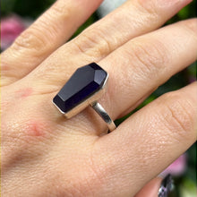 Load image into Gallery viewer, Amethyst Coffin 925 Sterling Silver Ring - Size U 1/2
