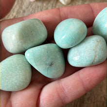 Load image into Gallery viewer, A Amazonite large polished tumble tumblestone
