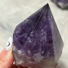 Load image into Gallery viewer, Amethyst Half &amp; Half Polished Raw Tower Points
