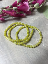 Load image into Gallery viewer, Yellow Jade - 4mm Bead Bracelet
