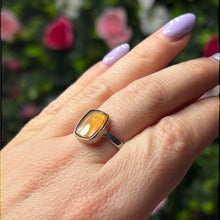 Load image into Gallery viewer, Amber 925 Sterling Silver Ring -  Size S
