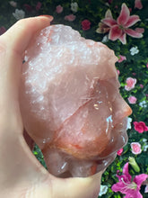 Load image into Gallery viewer, Large Fire Quartz Red Hematite in Rose Buddha Head
