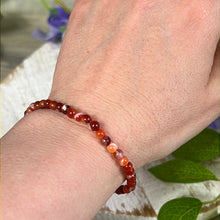 Load image into Gallery viewer, 4mm Carnelian Bead Bracelet
