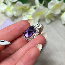 Load image into Gallery viewer, Amethyst Raw - 925 Sterling Silver Pendant
