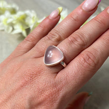 Load image into Gallery viewer, Rose Quartz 925 Silver Ring -  Size P 1/2 - Q
