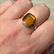 Load image into Gallery viewer, Amber 925 Sterling Silver Ring -  Size S
