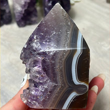 Load image into Gallery viewer, A Amethyst Agate Tower Points
