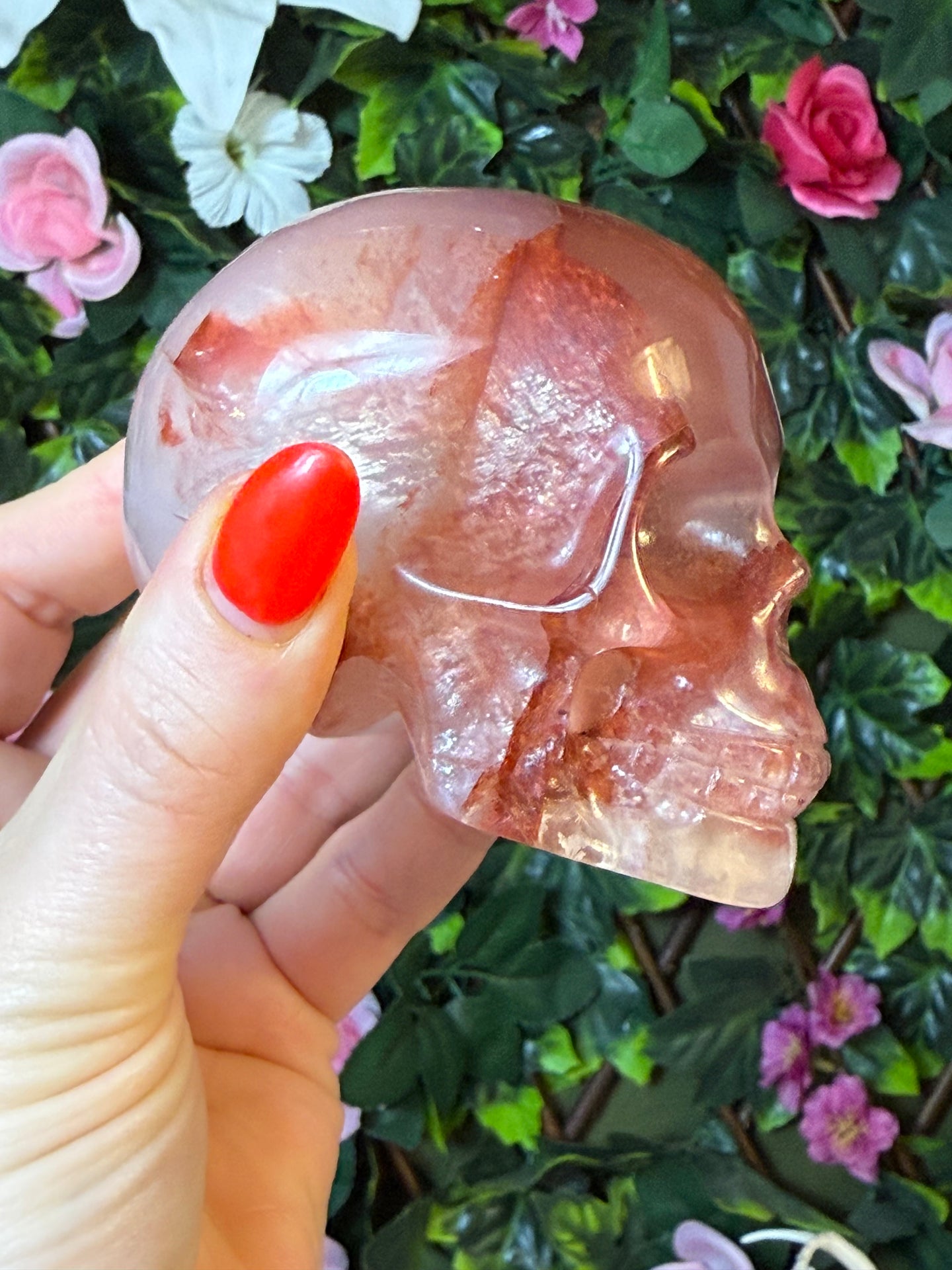 Fire Quartz Skull