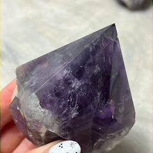 Load image into Gallery viewer, Amethyst Half &amp; Half Polished Raw Tower Points
