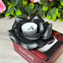 Load image into Gallery viewer, LAST Black Rose Tealight Holder Sphere Stand

