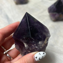 Load image into Gallery viewer, Amethyst Half &amp; Half Polished Raw Tower Points
