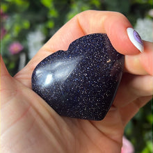 Load image into Gallery viewer, Blue goldstone heart
