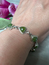 Load image into Gallery viewer, Vessonite (Green Garnet) Rare Sterling Silver 925 Bracelet
