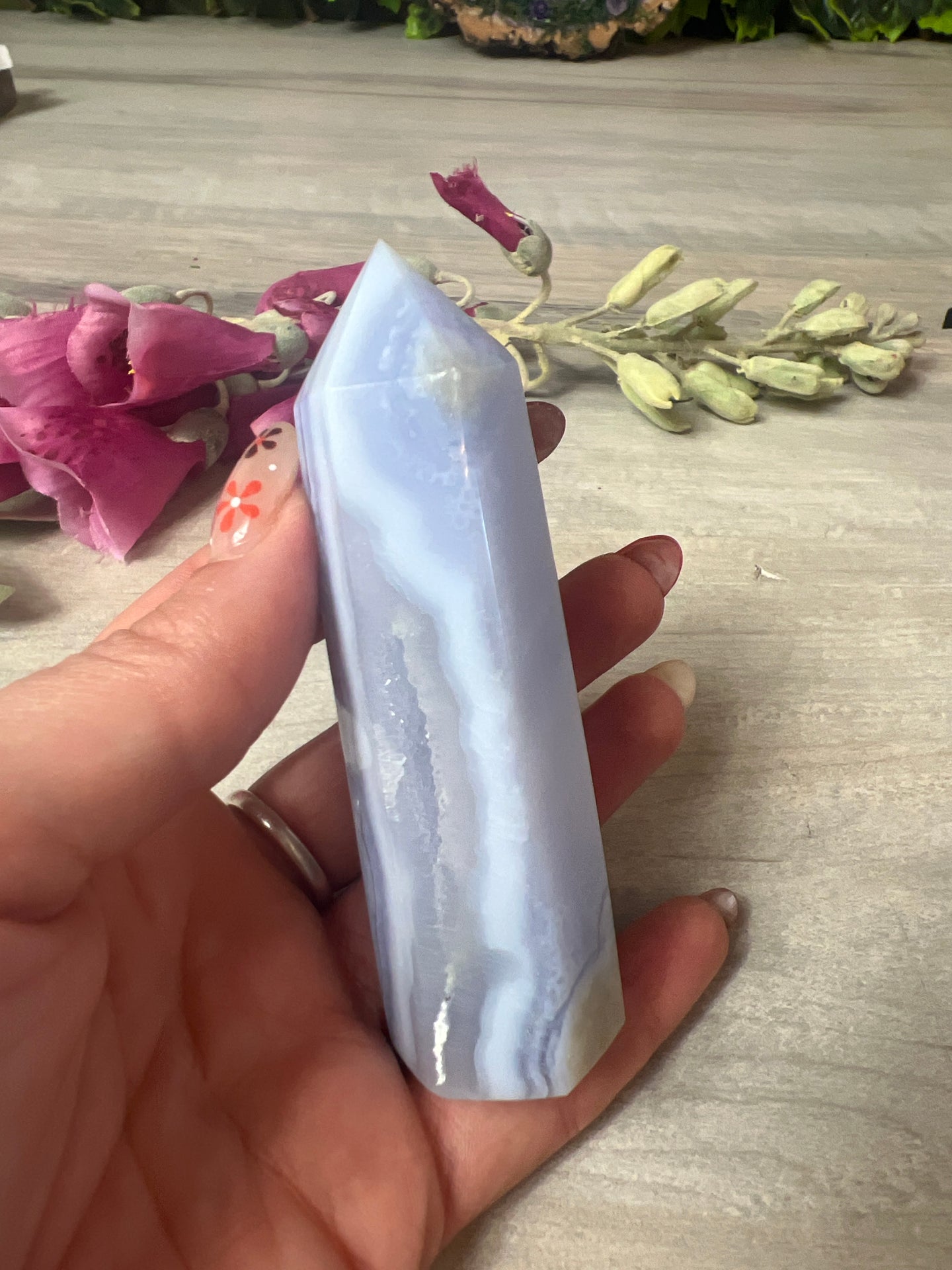 Blue Lace Agate Tower Point