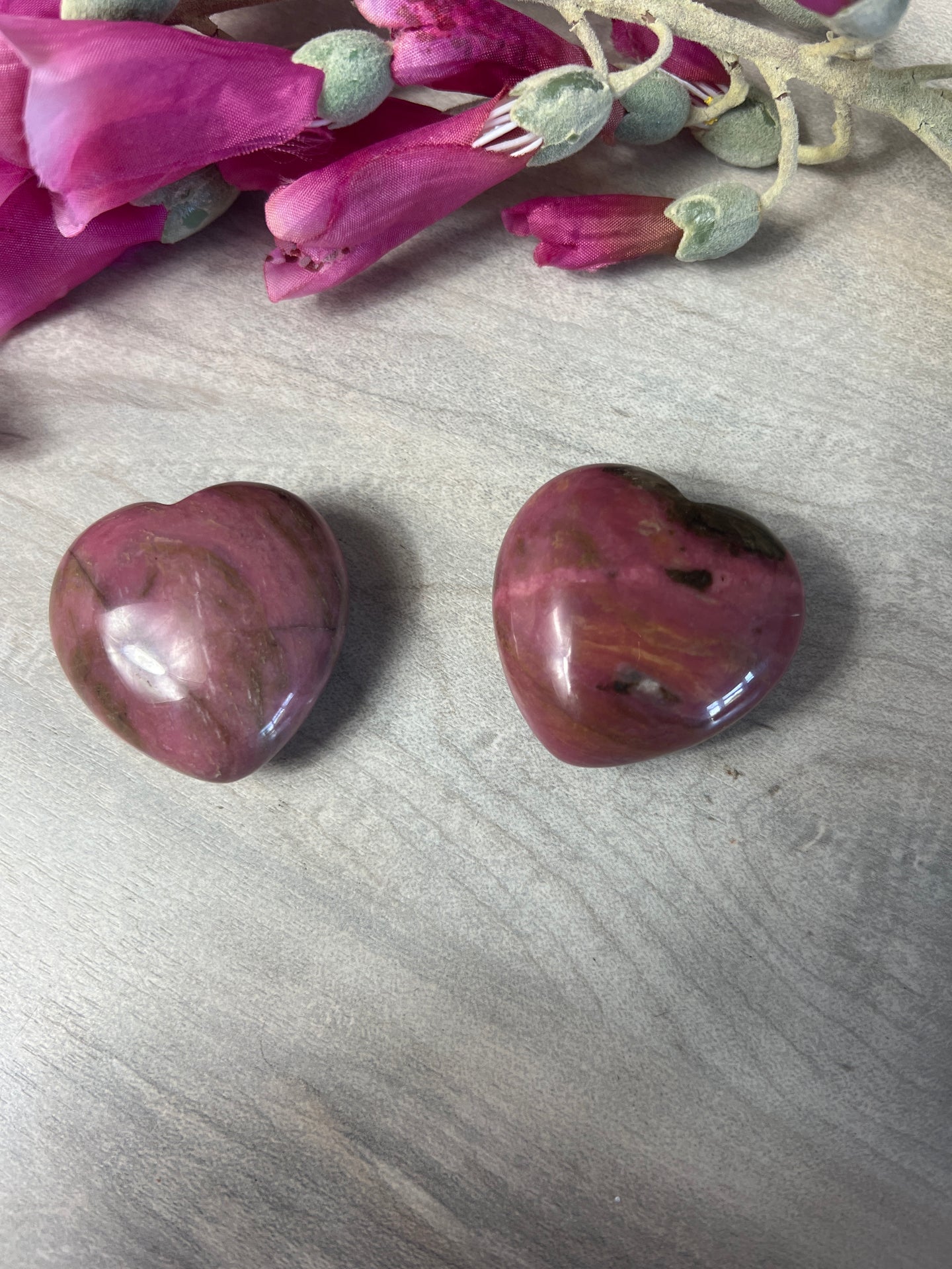 Pink Petrified Wood Heart