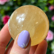 Load image into Gallery viewer, Honey Calcite - yellow optical calcite Sphere
