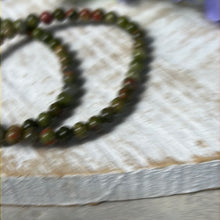 Load image into Gallery viewer, 4mm Unakite Bead Bracelet
