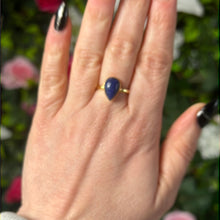 Load image into Gallery viewer, Sodalite Sterling Gold Plated Ring - Size S 1/2
