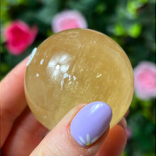 Load image into Gallery viewer, Honey Calcite - yellow optical calcite Sphere
