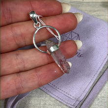 Load image into Gallery viewer, Amethyst Lilac Point Circle 925 Sterling Pendant
