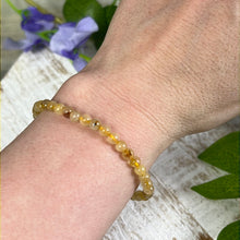 Load image into Gallery viewer, Golden Rutile - 4mm Bead Bracelet
