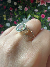 Load image into Gallery viewer, Prasolite (Green Amethyst) Facet 925 Sterling Silver Ring - Size P 1/2 - Q
