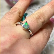 Load image into Gallery viewer, Ethiopian Opal Raw 925 Sterling Silver Ring - Size P 1/2
