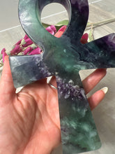 Load image into Gallery viewer, XL Fluorite Ankh Carving
