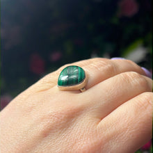 Load image into Gallery viewer, Malachite 925 Silver Ring -  Size K 1/2
