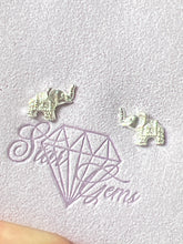 Load image into Gallery viewer, Elephant Studs Sterling Earrings
