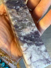 Load image into Gallery viewer, Rare Kunzite Lepidolite Smokey Unicorn Tower Point
