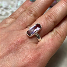 Load image into Gallery viewer, Amethyst Facet 925 Sterling Silver Ring - Size S 1/2
