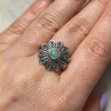 Load image into Gallery viewer, Ethiopian Opal Flower 925 Sterling Silver Ring - Size Q 1/2 - R
