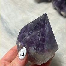 Load image into Gallery viewer, Amethyst Half &amp; Half Polished Raw Tower Points
