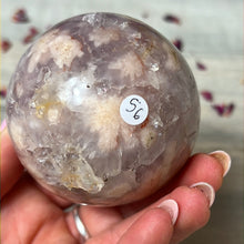 Load image into Gallery viewer, Pink Amethyst &amp; Purple Druzy Amethyst Sphere with flower agate
