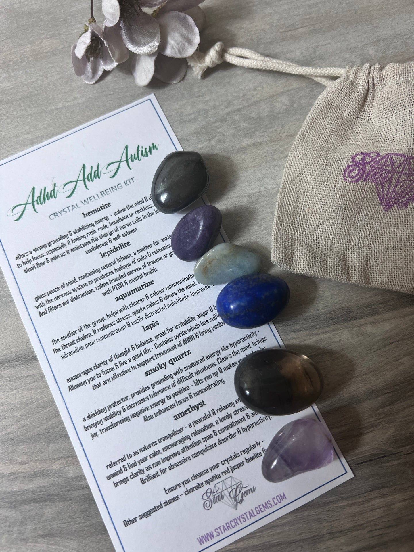 Starcrystalgems - ADHD ADD Autism - Tumblestone Kit