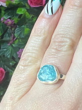 Load image into Gallery viewer, Apatite Raw 925 Sterling Silver Ring -  Size L 1/2
