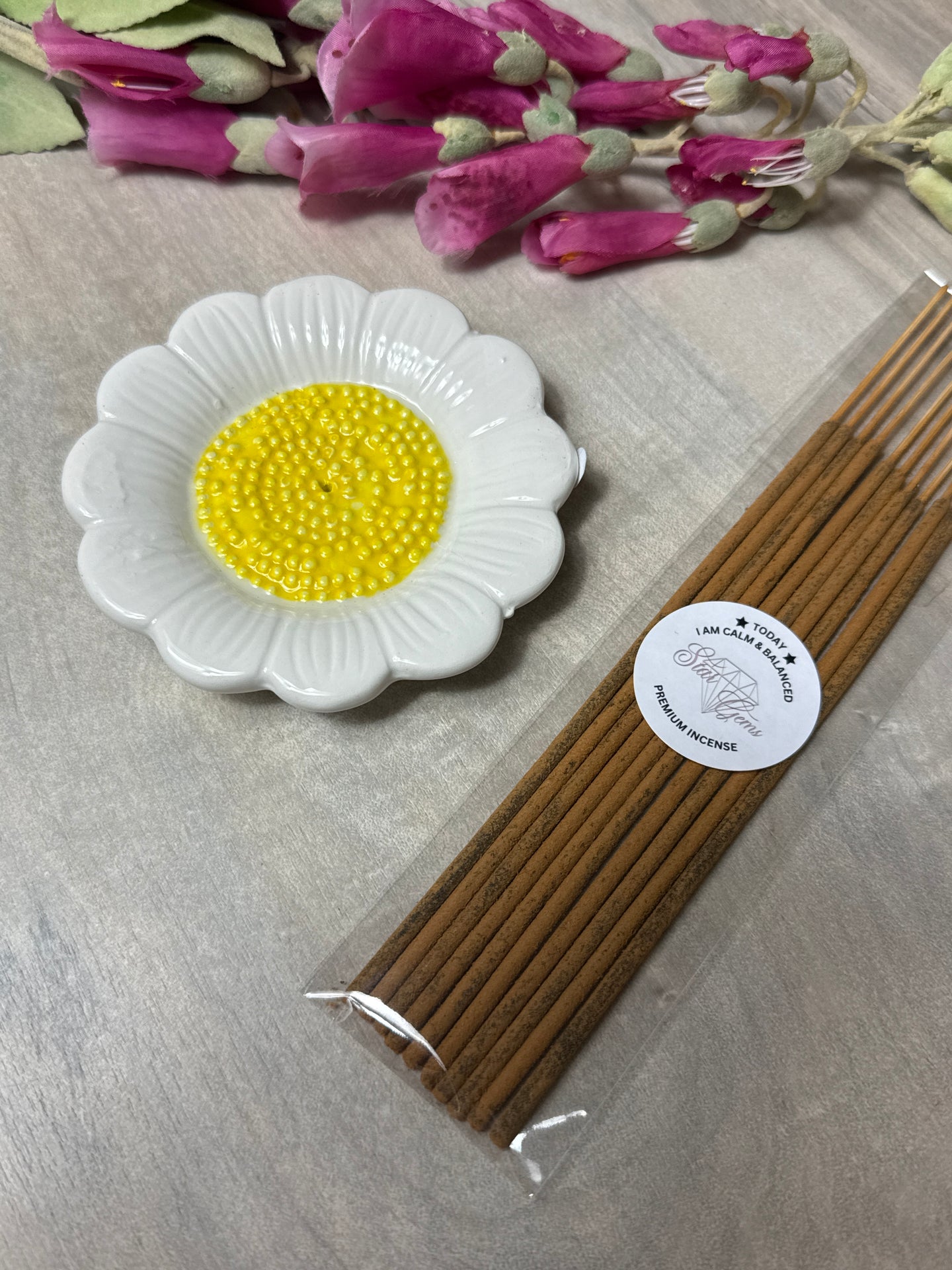 Daisy flower Incense Holder Dish Burner